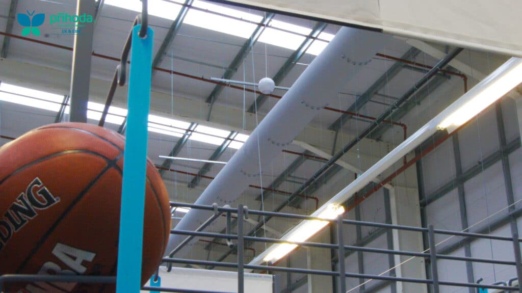 large spaces fabric ducting