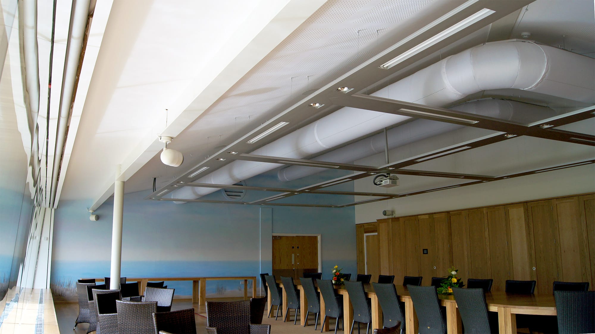 Prihoda fabric ductwork in a conference room