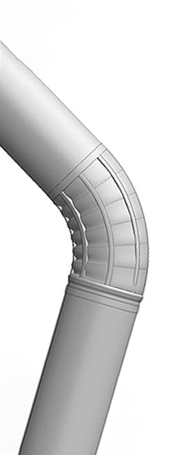 Adjustable bend on Prihoda fabric duct