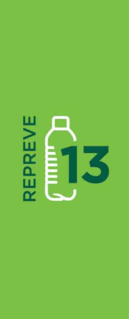 Repreve logo for recycled fabric ducting material